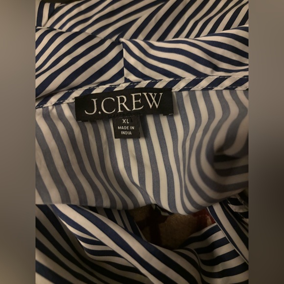 J. Crew Navy and White Striped Shirt - Picture 4 of 5